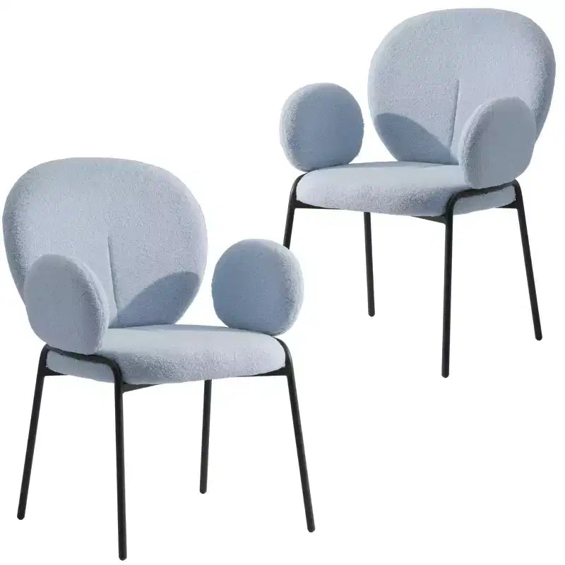 Chaises de salle à manger avec accoudoirs et cadre noir, lot de 2, confortables, élégantes et modernes, pour la salle à manger et la cuisine