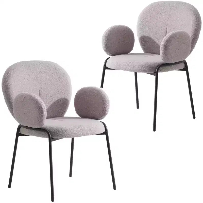 Chaises de salle à manger avec accoudoirs et cadre noir, lot de 2, confortables, élégantes et modernes, pour la salle à manger et la cuisine