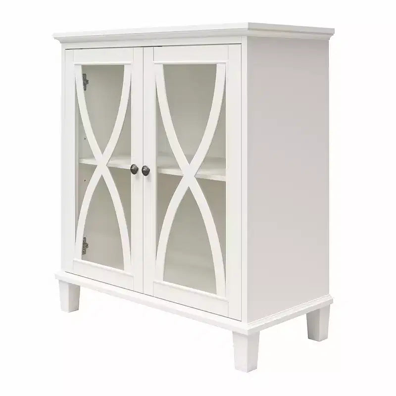 Meuble d’appoint de style nordique avec portes en verre