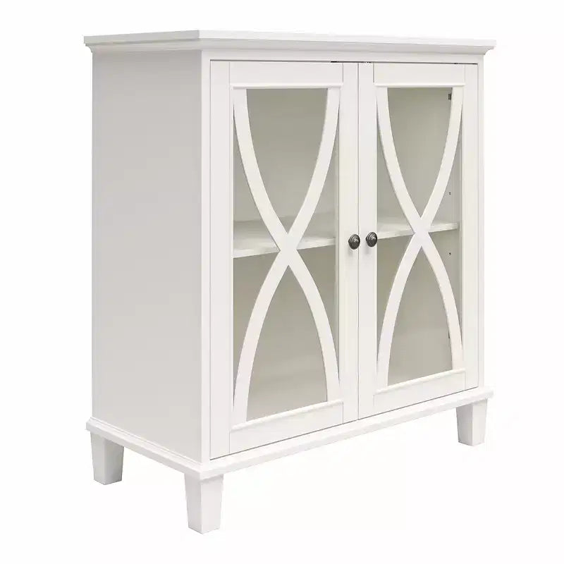 Meuble d’appoint de style nordique avec portes en verre
