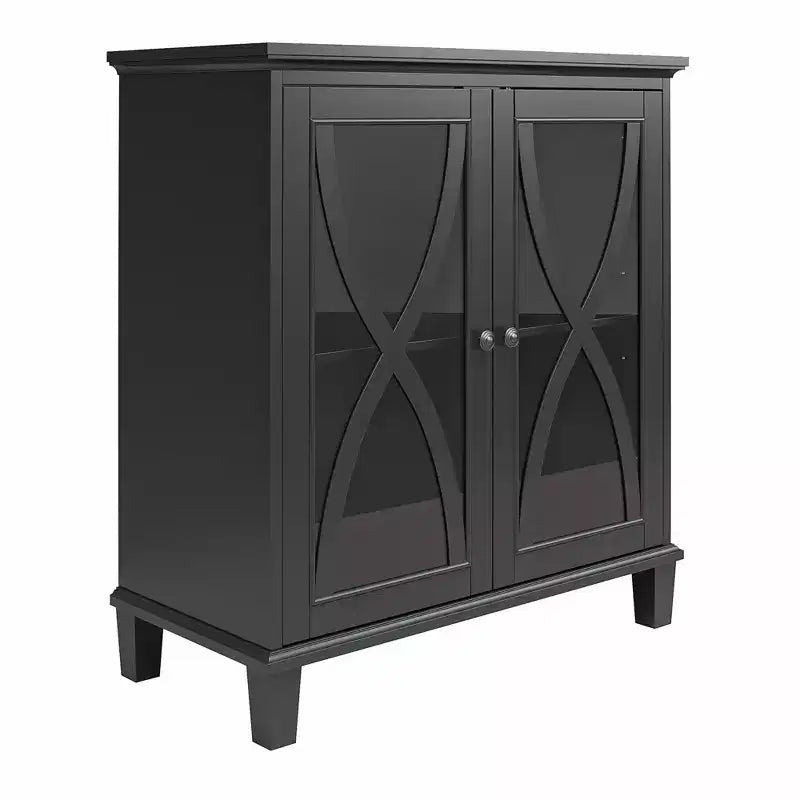 Beistellschrank im nordischen Stil mit Glastüren
