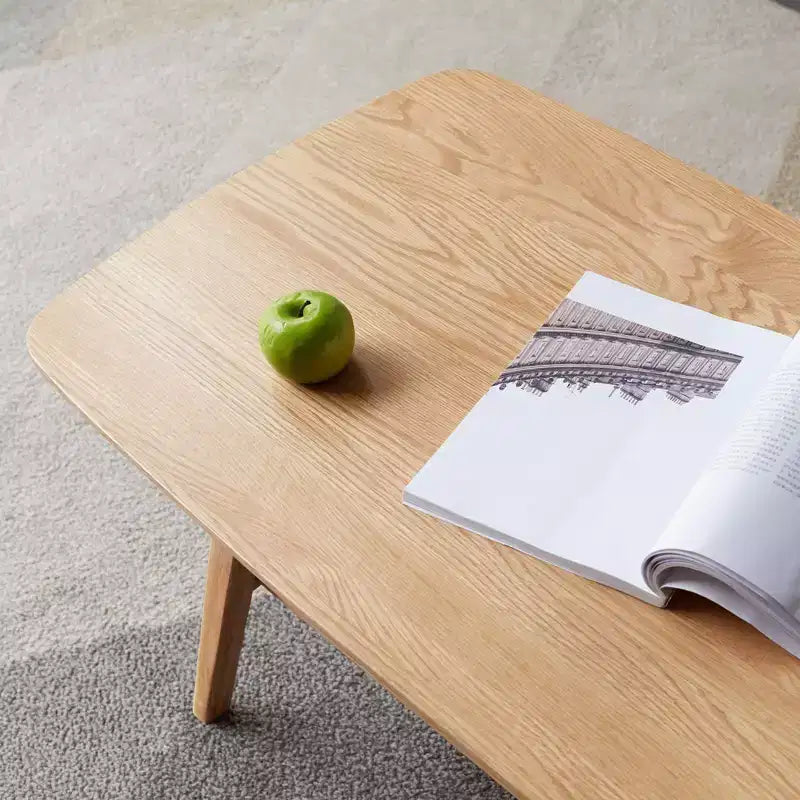 Bout de canapé en bois massif avec étagère de rangement pour le salon