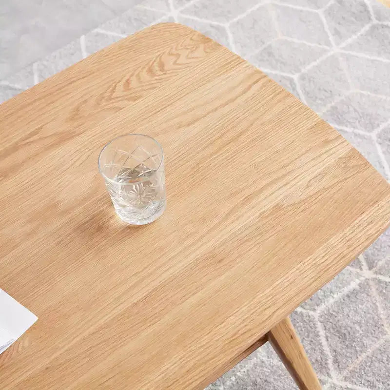 Bout de canapé en bois massif avec étagère de rangement pour le salon