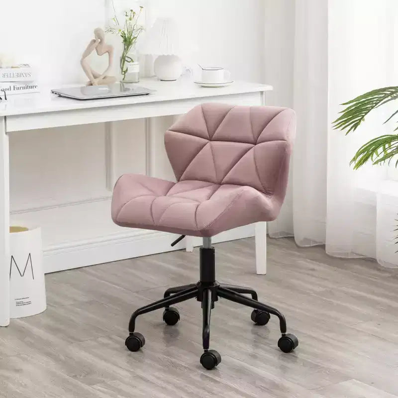 Silla de oficina giratoria y ajustable con capitoné
