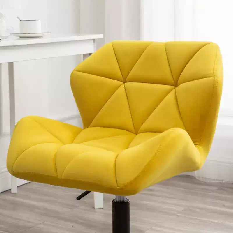 Silla de oficina giratoria y ajustable con capitoné