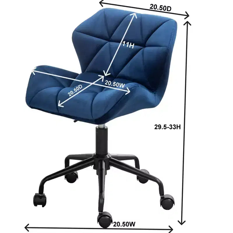 Silla de oficina giratoria y ajustable con capitoné