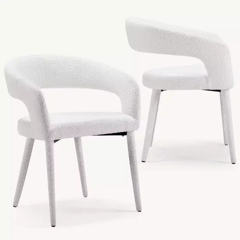 Ensemble de 2 chaises de salle à manger avec pieds en métal, pour salle à manger, salon ou bureau à domicile