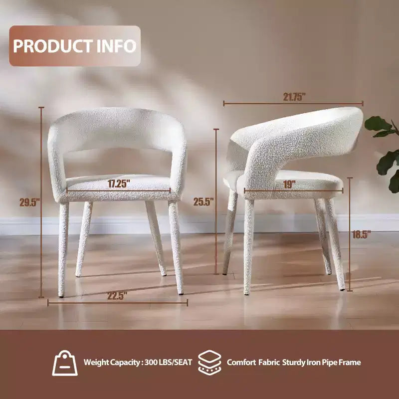 Ensemble de 2 chaises de salle à manger avec pieds en métal, pour salle à manger, salon ou bureau à domicile
