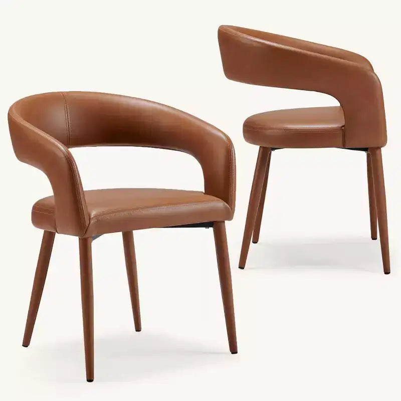 Ensemble de 2 chaises de salle à manger avec pieds en métal, pour salle à manger, salon ou bureau à domicile