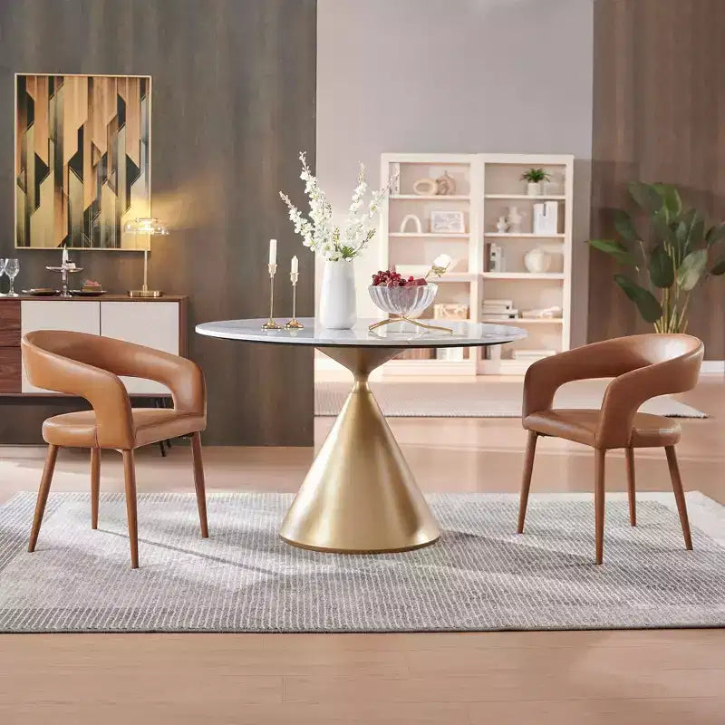 Ensemble de 2 chaises de salle à manger avec pieds en métal, pour salle à manger, salon ou bureau à domicile