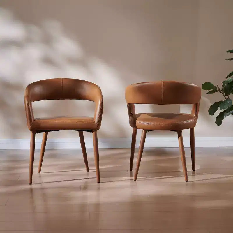 Ensemble de 2 chaises de salle à manger avec pieds en métal, pour salle à manger, salon ou bureau à domicile