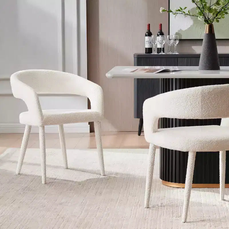 Ensemble de 2 chaises de salle à manger avec pieds en métal, pour salle à manger, salon ou bureau à domicile