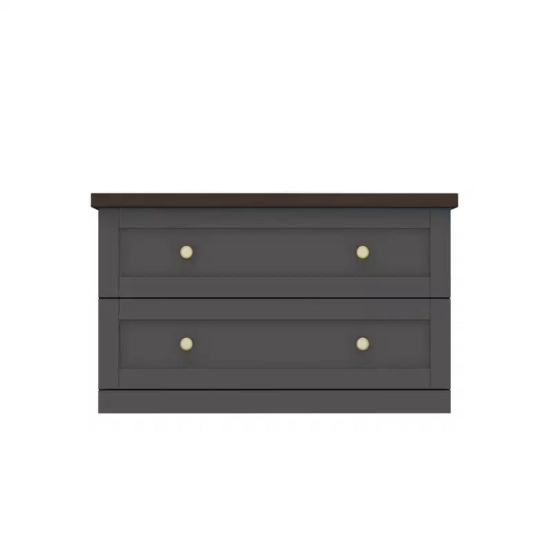 Stilvoller und funktionaler Couchtisch - dunkelgraues Gestell mit brauner Tischplatte, ideal für moderne Wohnzimmer