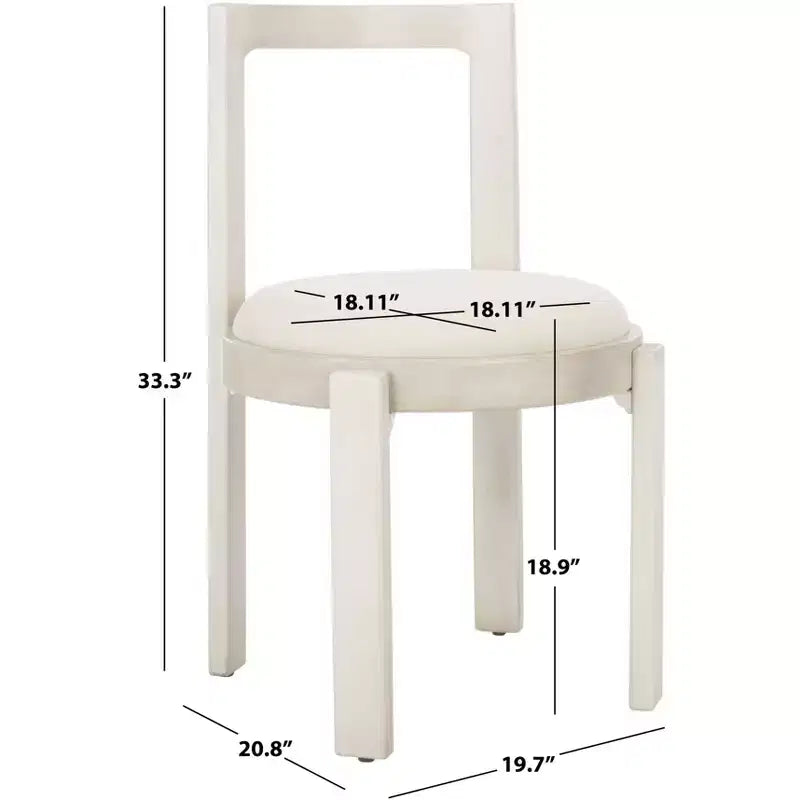 Silla de comedor redonda de estilo nórdico (juego de 2)