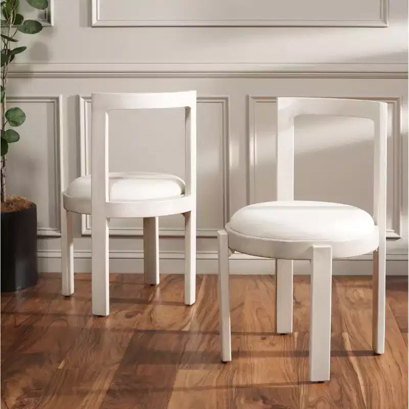 Silla de comedor redonda de estilo nórdico (juego de 2)