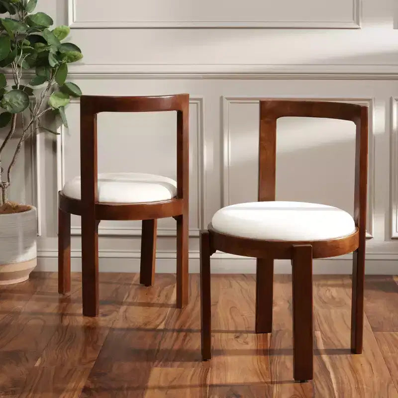 Silla de comedor redonda de estilo nórdico (juego de 2)
