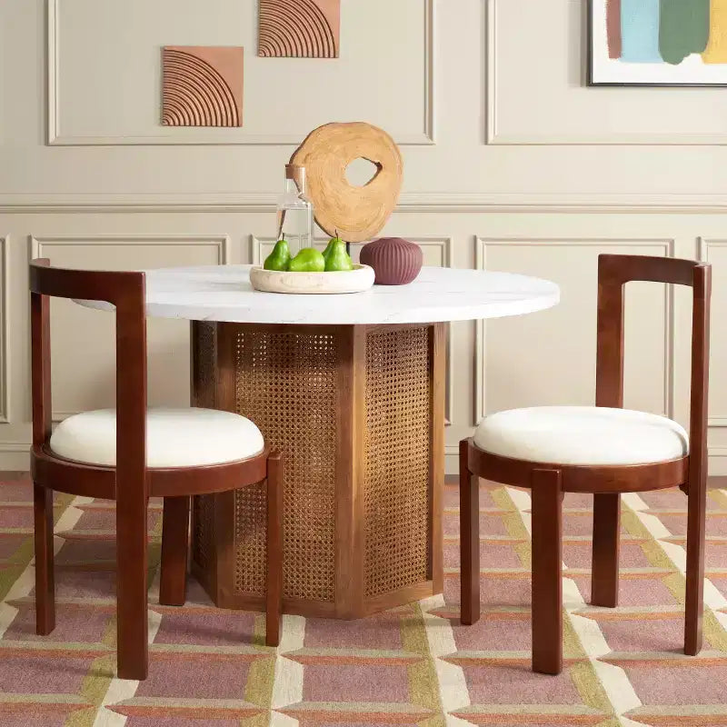 Silla de comedor redonda de estilo nórdico (juego de 2)