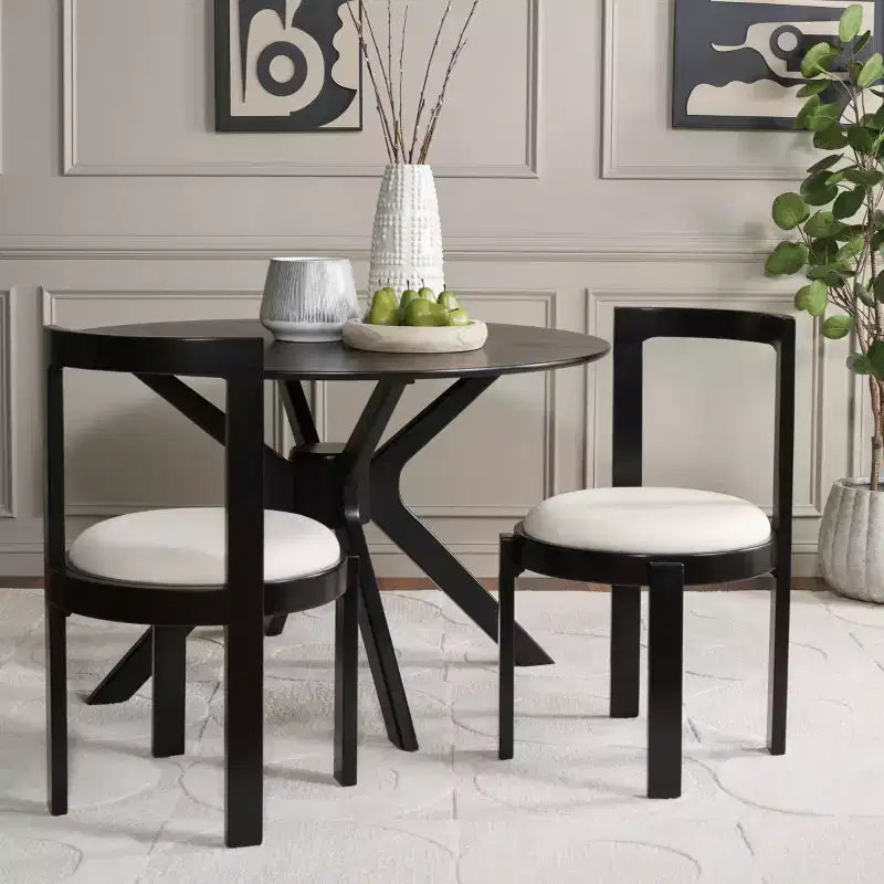 Silla de comedor redonda de estilo nórdico (juego de 2)