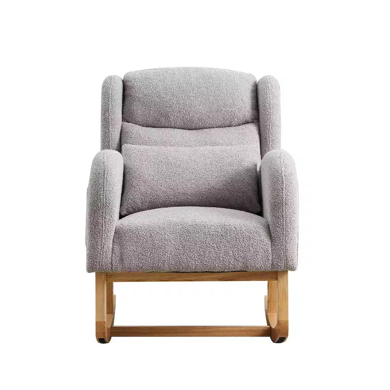 Sillón auxiliar moderno para sala de estar, sillón mecedora moderno de respaldo alto de 27.2W, con dos bolsillos laterales