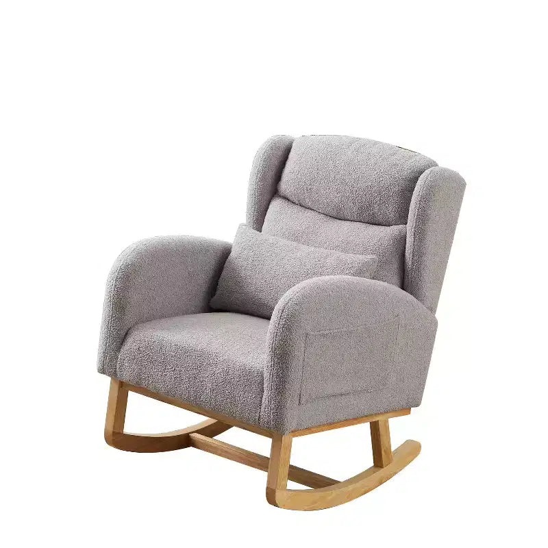 Sillón auxiliar moderno para sala de estar, sillón mecedora moderno de respaldo alto de 27.2W, con dos bolsillos laterales