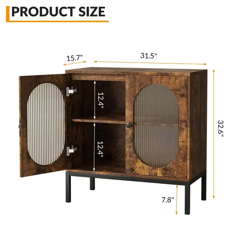 Buffet moderne en rotin avec portes, buffet de rangement en bois pour la salle à manger ou la cuisine, avec pieds métalliques