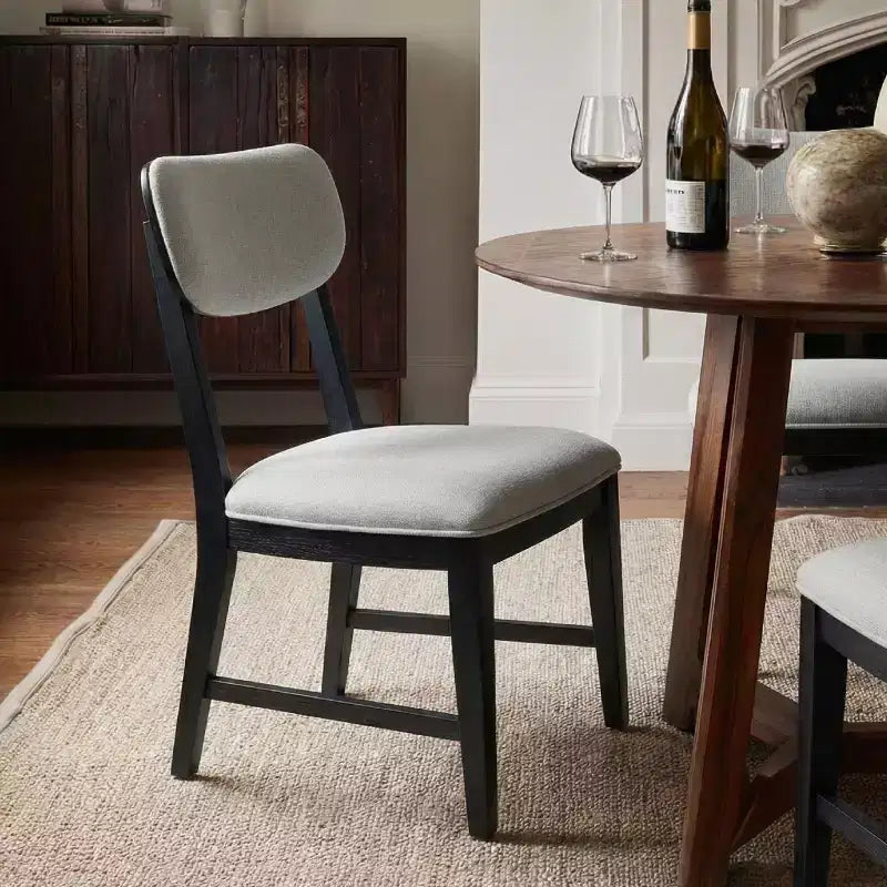 Chaises de salle à manger en bois massif avec dossier ergonomique et coussin épais de 3.3, pour la salle à manger et le salon