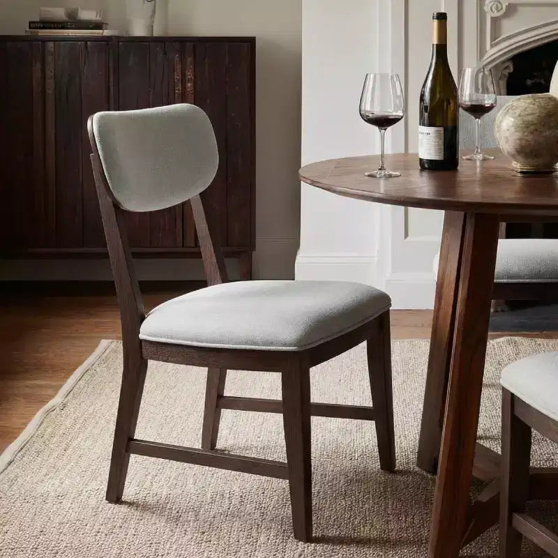 Chaises de salle à manger en bois massif avec dossier ergonomique et coussin épais de 3.3, pour la salle à manger et le salon