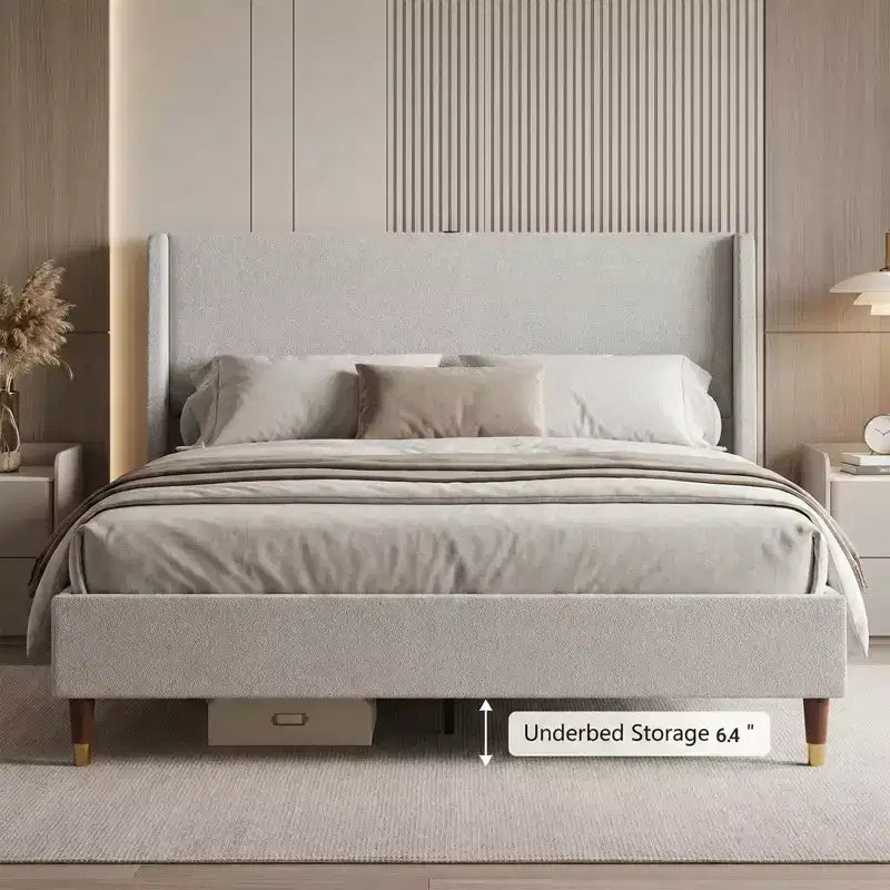 Modernes Polsterbett mit Stauraum
