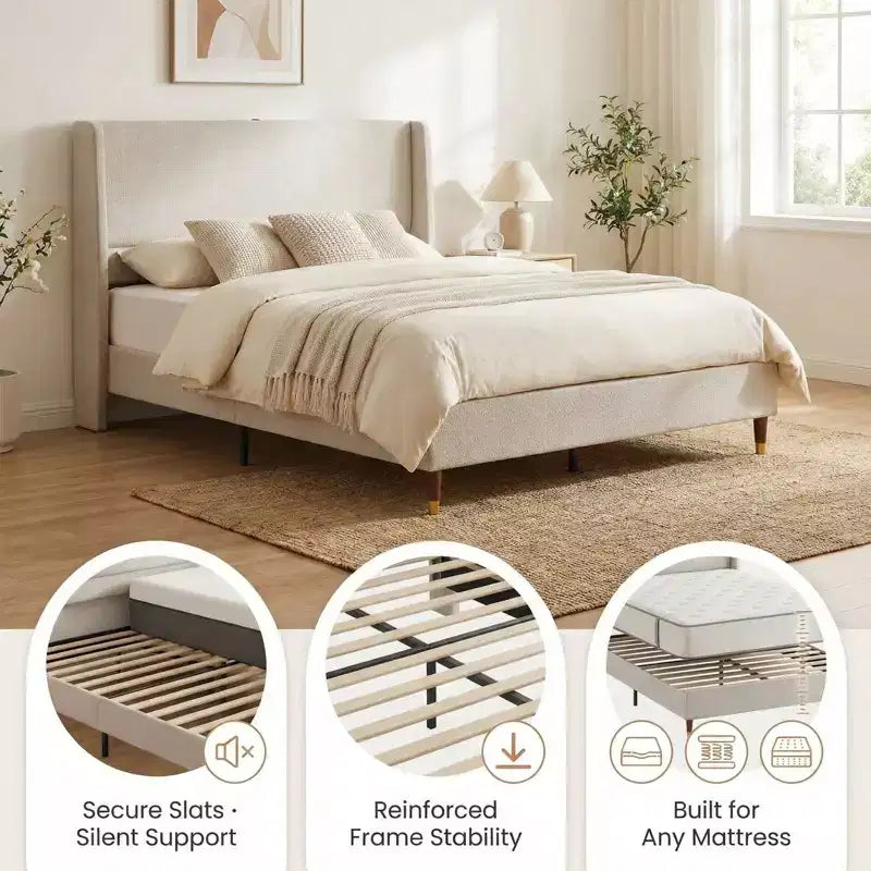 Modernes Polsterbett mit Stauraum