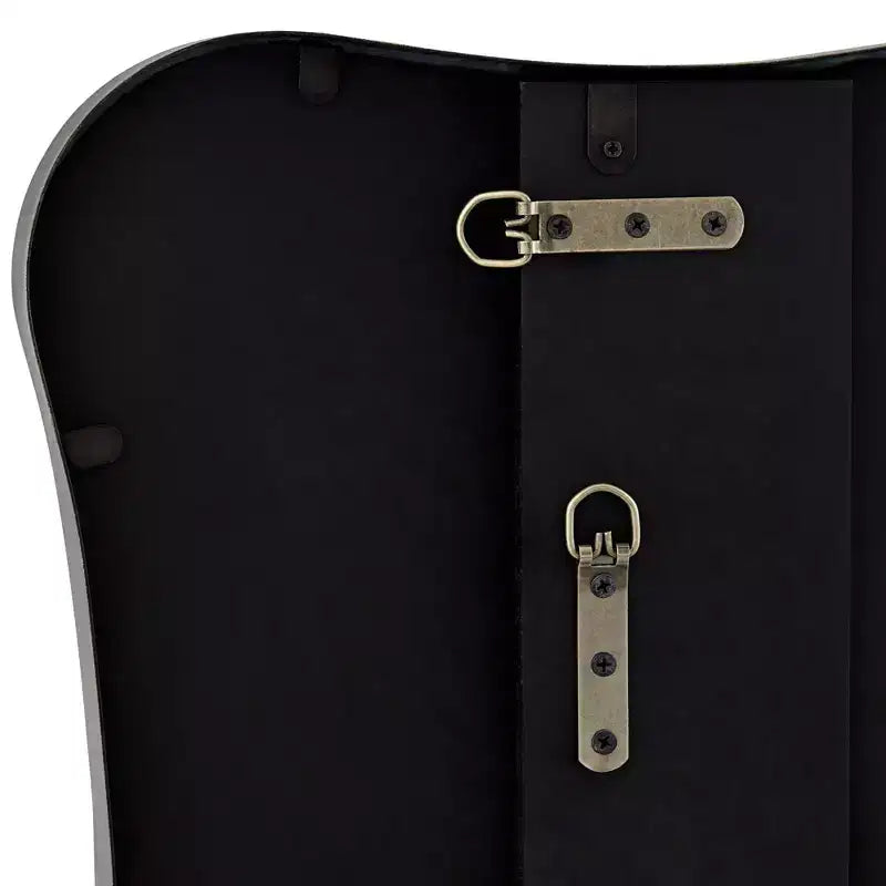 Set mit 2 geschwungenen Wandspiegeln in Dunkelbronze, 24 x 32