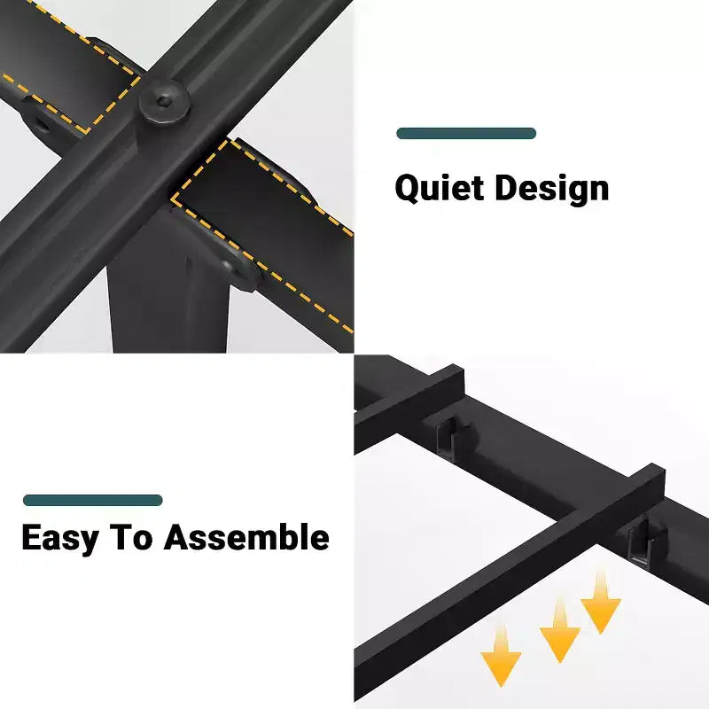 Estructura de cama plataforma tamaño Queen con almacenamiento y 8 cajones, cabecero y piecero de madera, diseño silencioso, no necesita somier, marrón