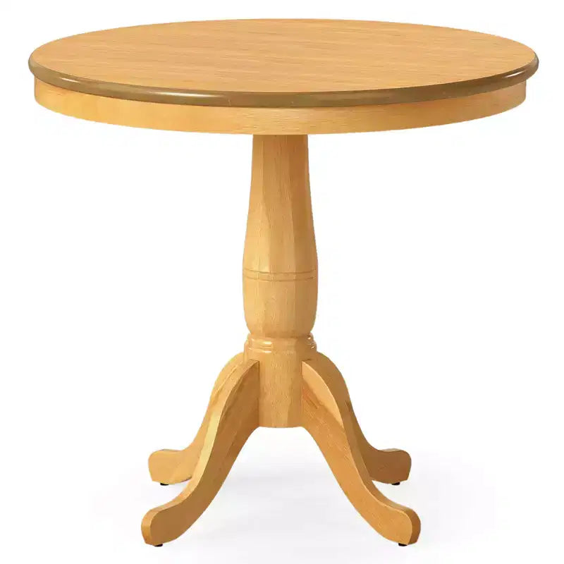 Mesa de comedor redonda de 32 pulgadas con pedestal alto para cocina y comedor