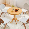 Mesa de comedor redonda de 32 pulgadas con pedestal alto para cocina y comedor