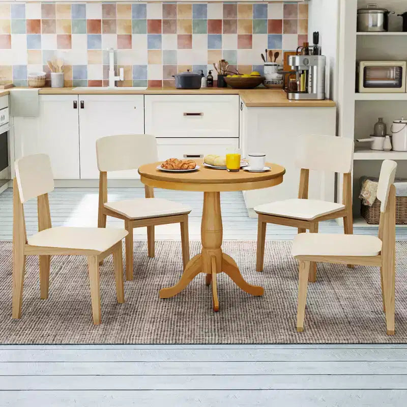 Table de salle à manger ronde de 32 avec piètement central, hauteur bar, pour cuisine et salle à manger