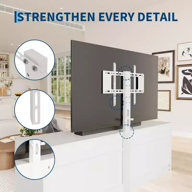 Meuble TV avec support, 6 tiroirs, pour salon ou chambre, buffet en bois pour appareils multimédias et rangement, plusieurs couleurs