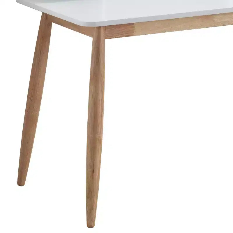 Schreibtisch aus Holz im Mid-Century-Modern-Stil mit Aufsatz und offenen Einlegeböden
