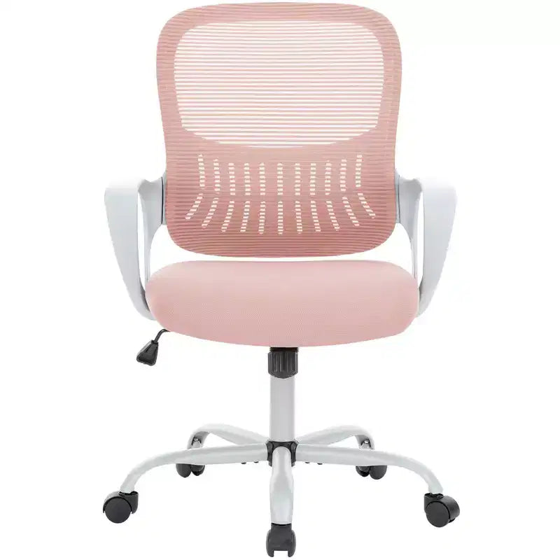 Chaise de bureau et de gaming ergonomique moderne en maille avec soutien lombaire et accoudoirs non réglables