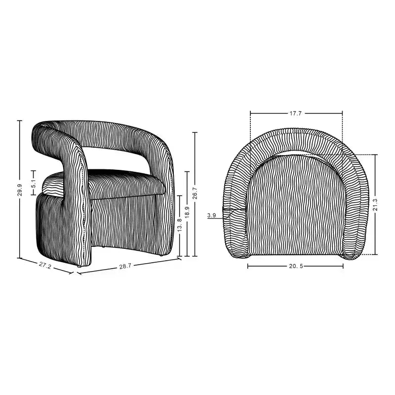 Lot de 2 chaises de salle à manger modernes rembourrées en velours