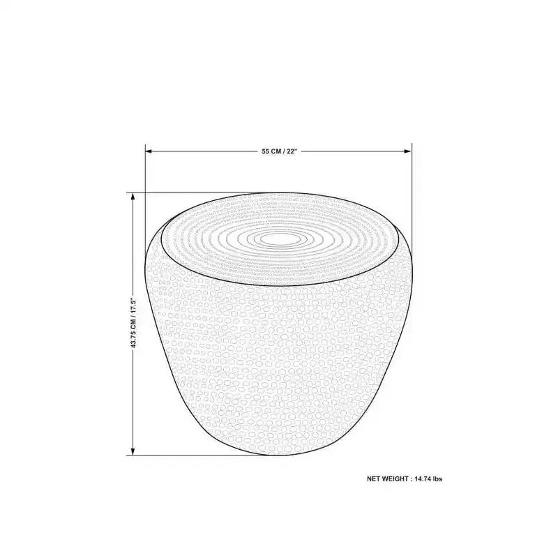 Mesa auxiliar metálica de diseño original