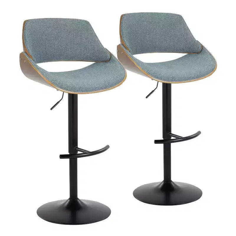 Juego de 2 taburetes de bar de estilo nórdico ajustables
