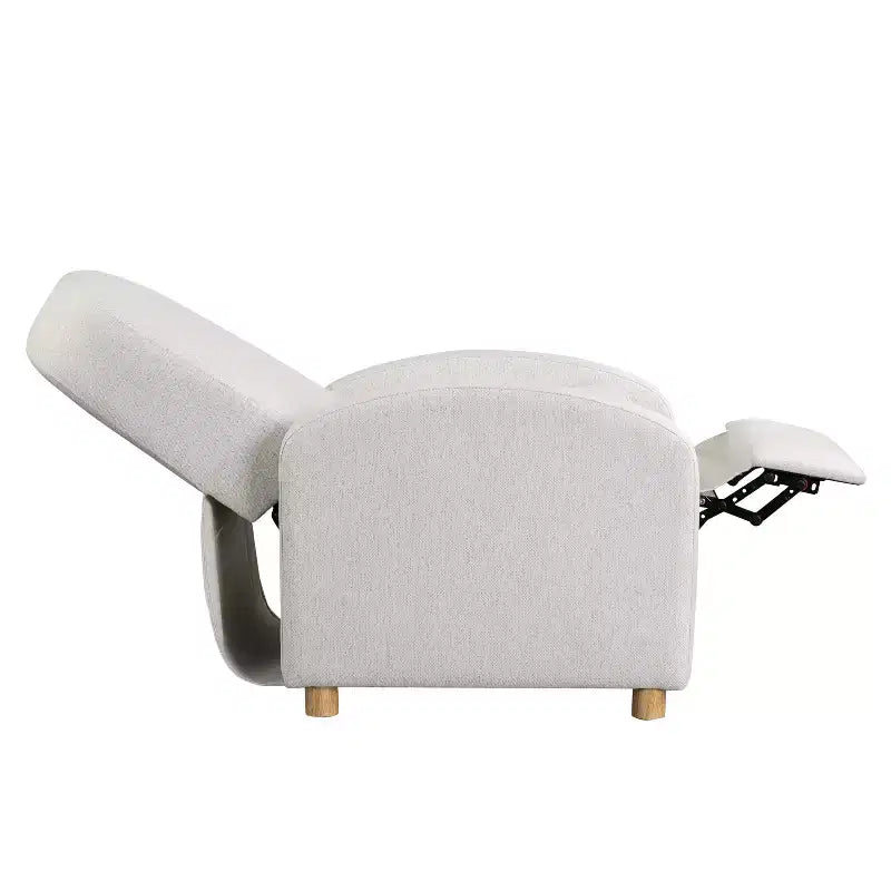 Sillón reclinable nórdico de respaldo abatible, tejido