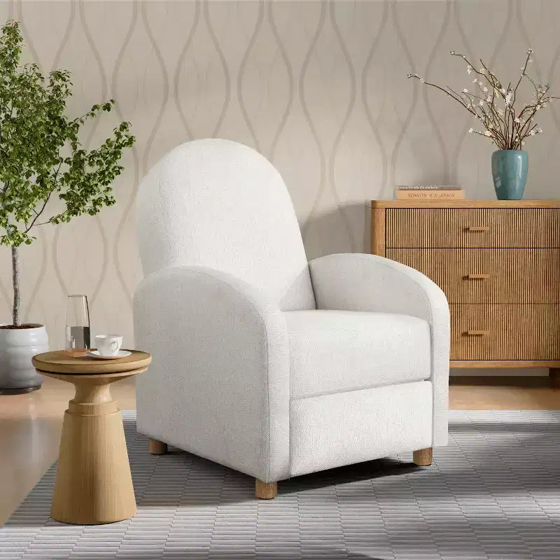 Sillón reclinable nórdico de respaldo abatible, tejido